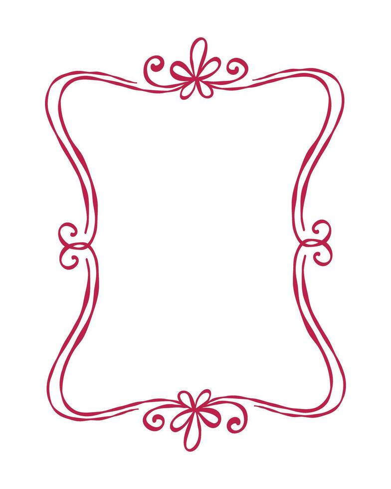Elegant decorative frame design with floral accents for invitations and announcements vector