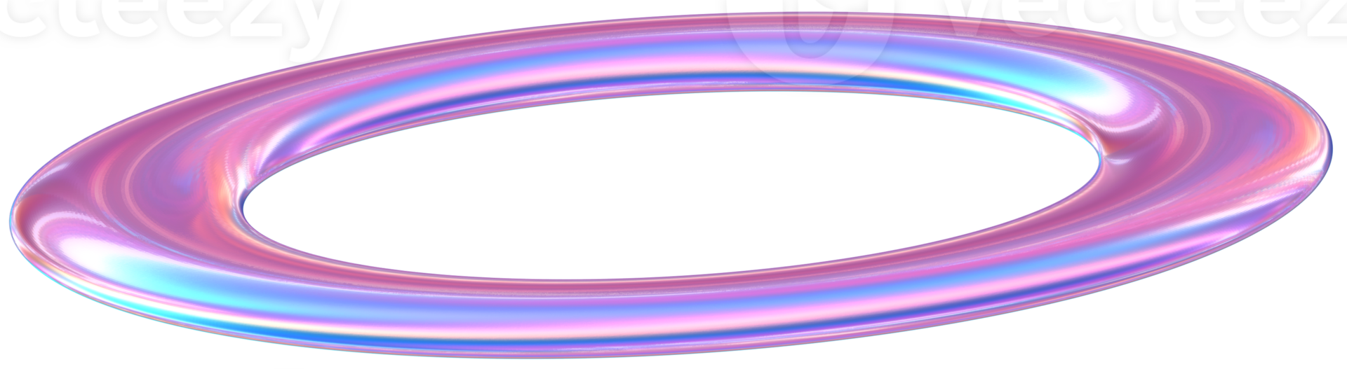 Purple 3D Rendering Holographic Floating Halo Glossy Illustration png