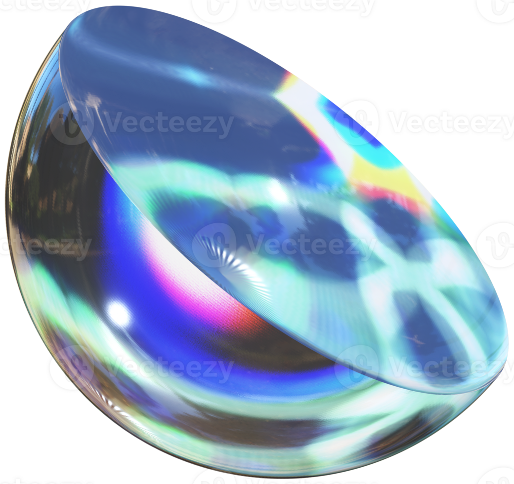 Luminous Transparent Hemisphere 3D Illustration Shapes png