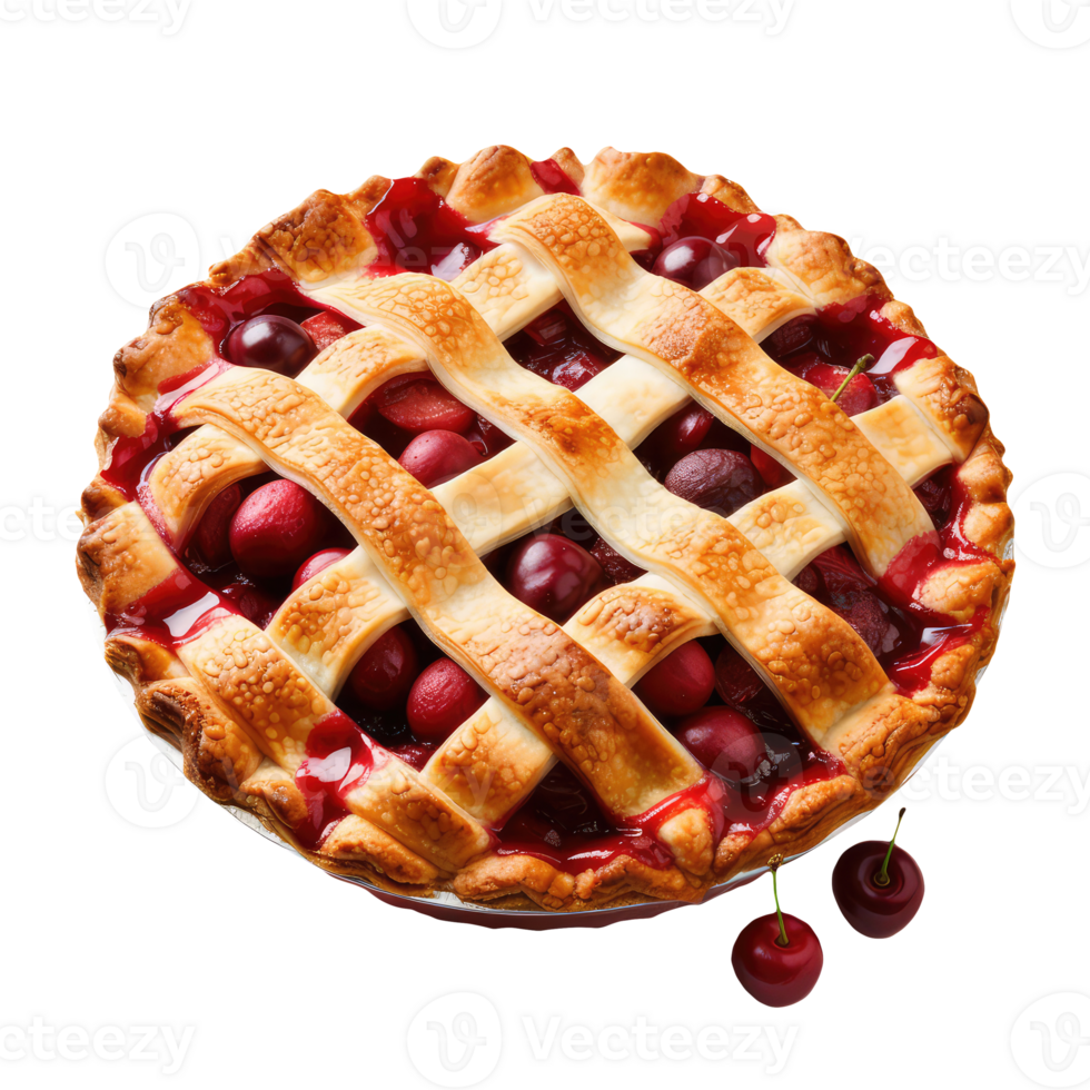 A Well Baked Yummy Cherry Lattice Pie Crust png