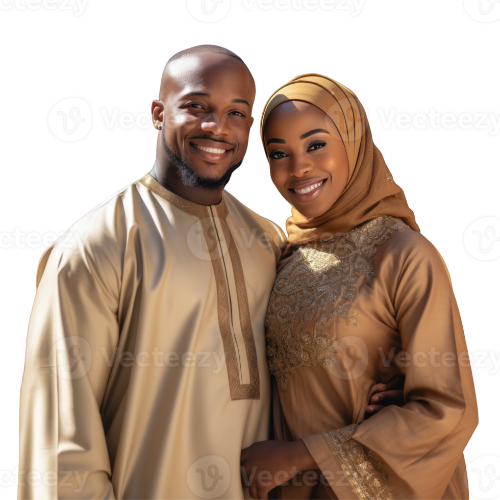 Couple Embracing and Smiling for Photo on Background png