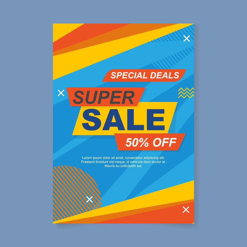 Modern poster template with vibrant colors vector
