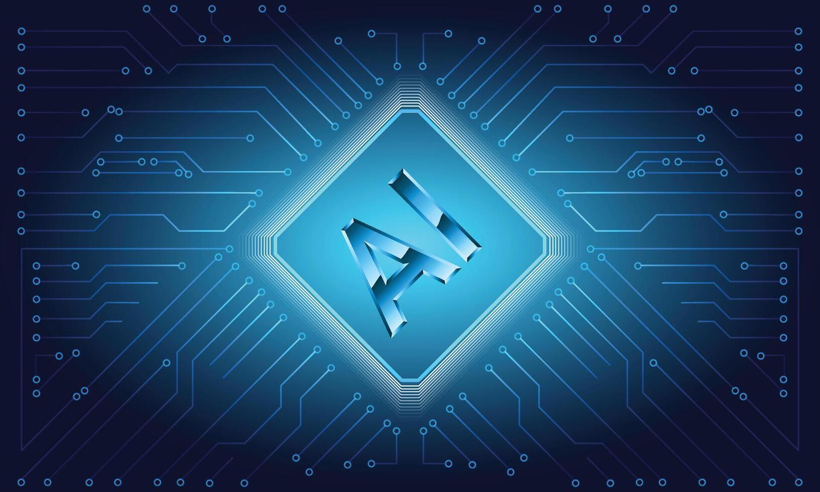Information Technology style background, Artificial Intelligence combined with computing concept vector