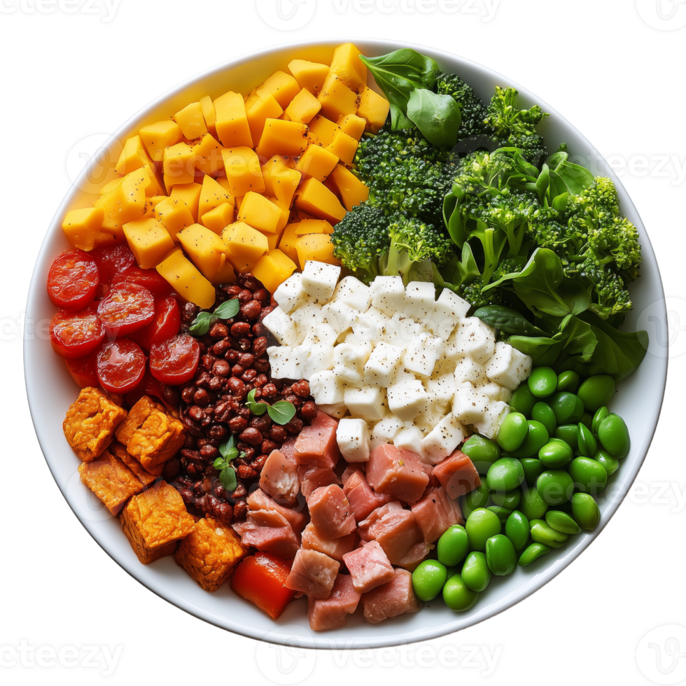 Delicious and Nutritious Salad with Fresh Colorful Ingredients png