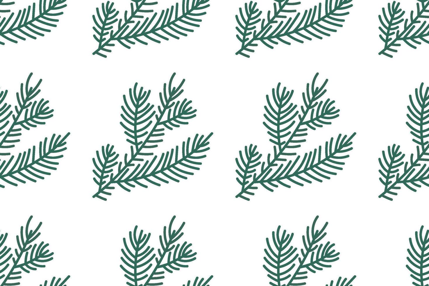 Green fern leaves pattern on a white background creating a natural and fresh aesthetic vector