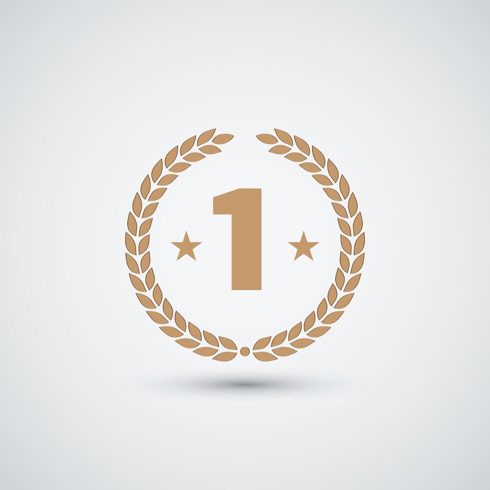 Number one logo icon design template illustration vector