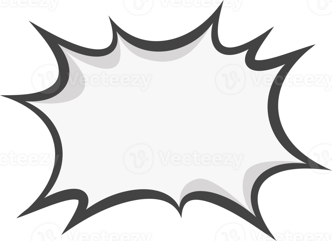 Comic speech bubble. Cartoon manga frame with bomb explosion effect. Boom clouds for text. Surprise box for sale banner. Retro template. png