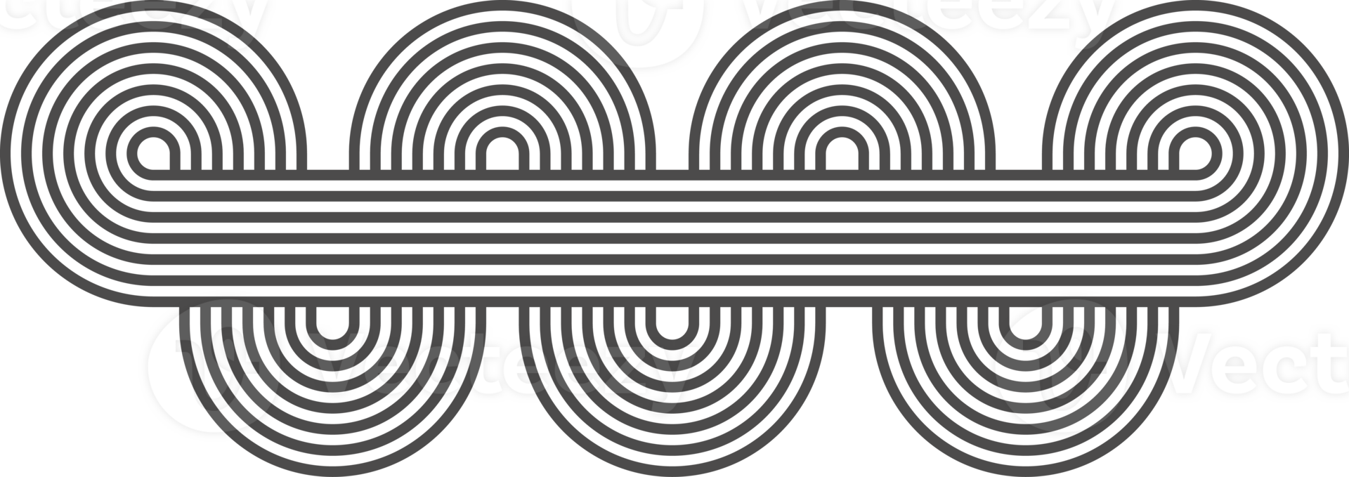 Abstract shape with line pattern. Retro geometric waves. Organic graphic element and curved modern figure. Simple minimalistic aesthetic stripes png