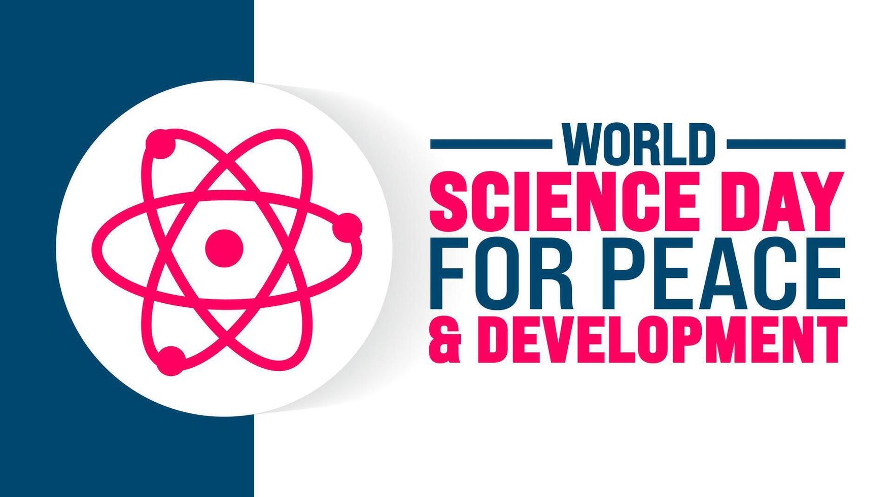 World Science Day for Peace and Development background with science icon vector