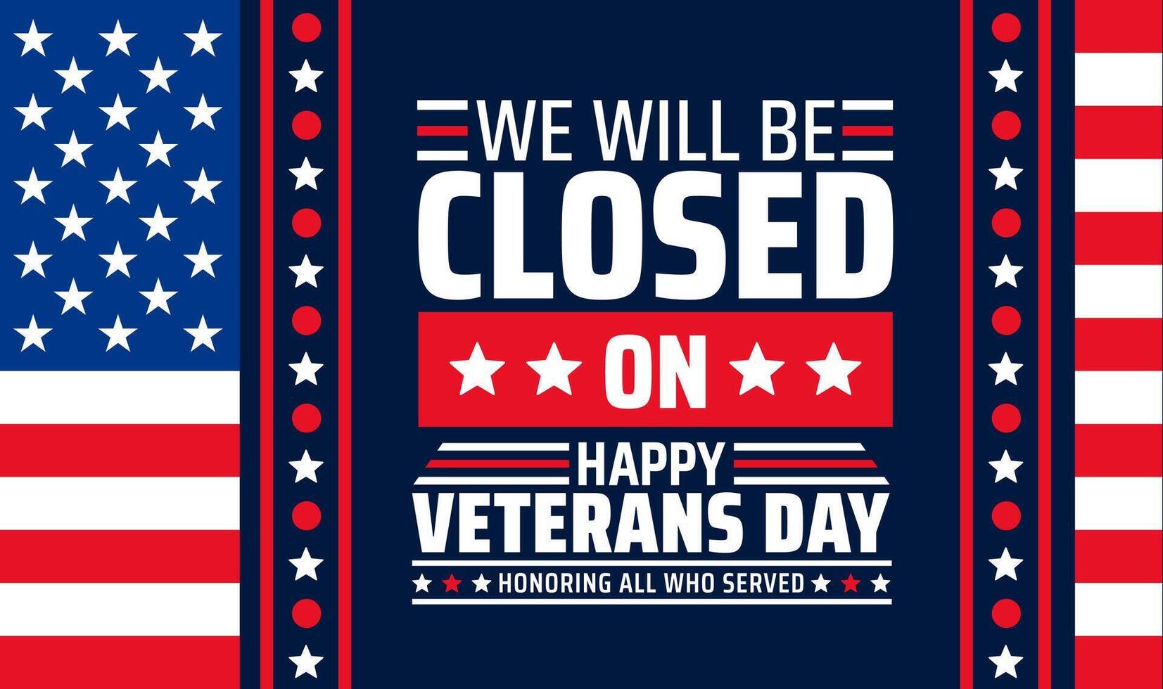 happy Veterans day celebration background or banner design with usa flag trendy and unique design vector