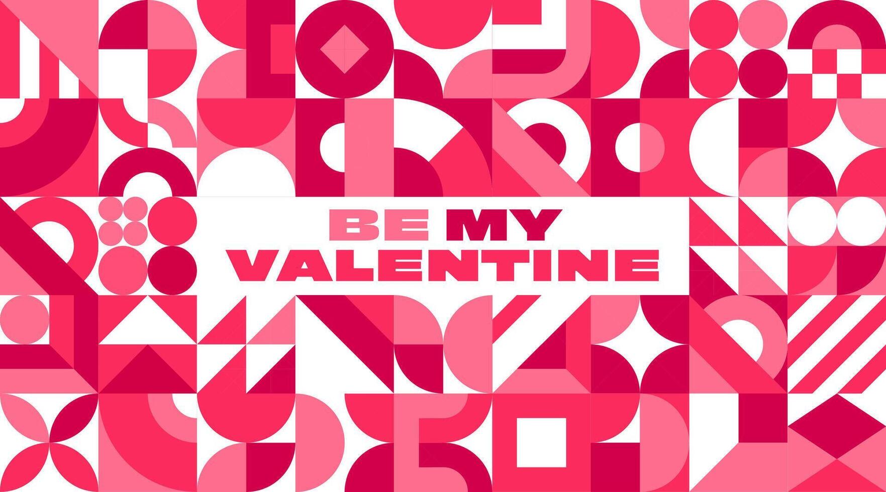 Valentines Day greeting card with shapes vector