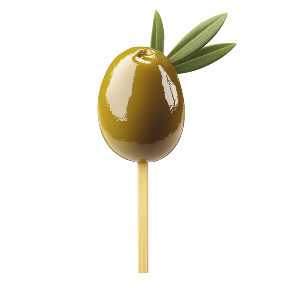 Green Olive with Toothpick png