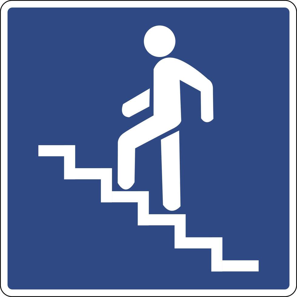 Road sign overhead pedestrian crossing. Inform road users about the presence a pedestrian crossing located above the roadway. Safe crossing the road. Road safety. vector