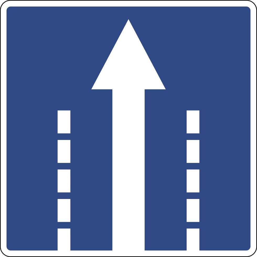 Road sign direction movement in the lane. The arrow indicates the direction in which movement is permitted in the lane. vector