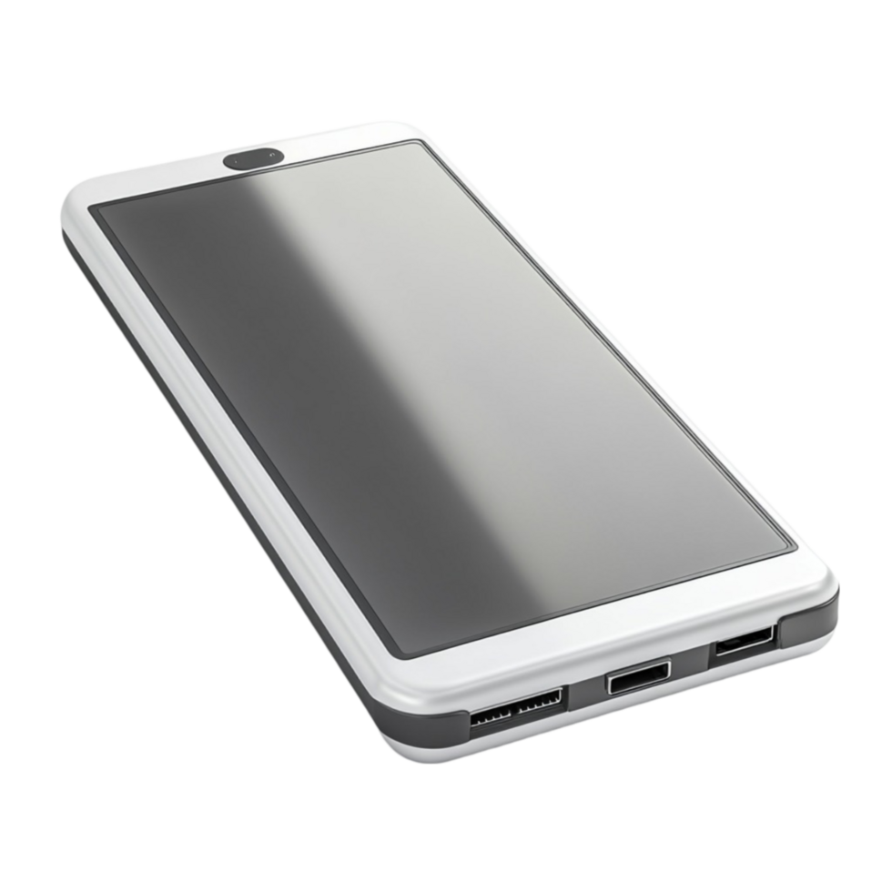 Modern Smartphone with Metallic Finish png