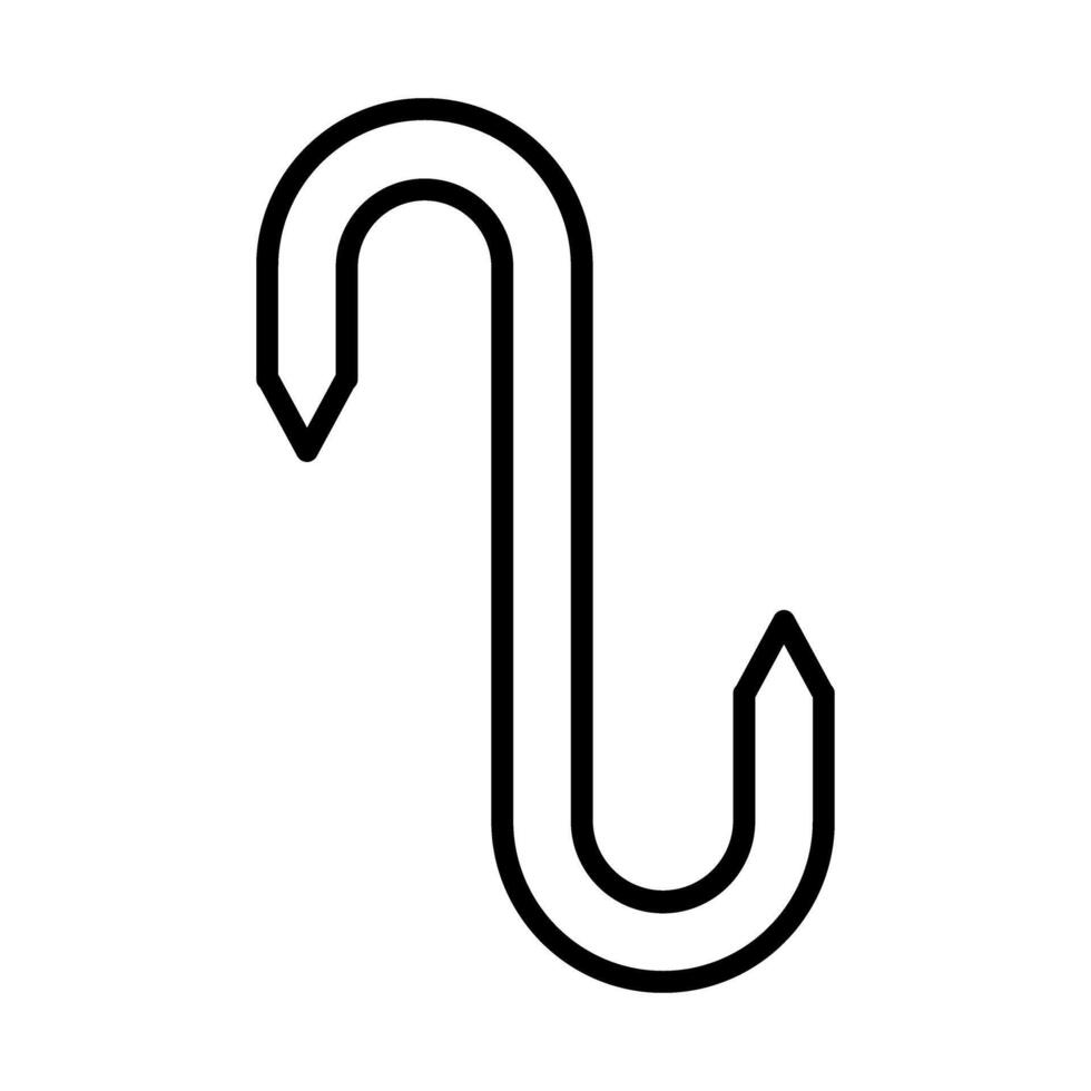 Meat Hook Line Icon Design vector