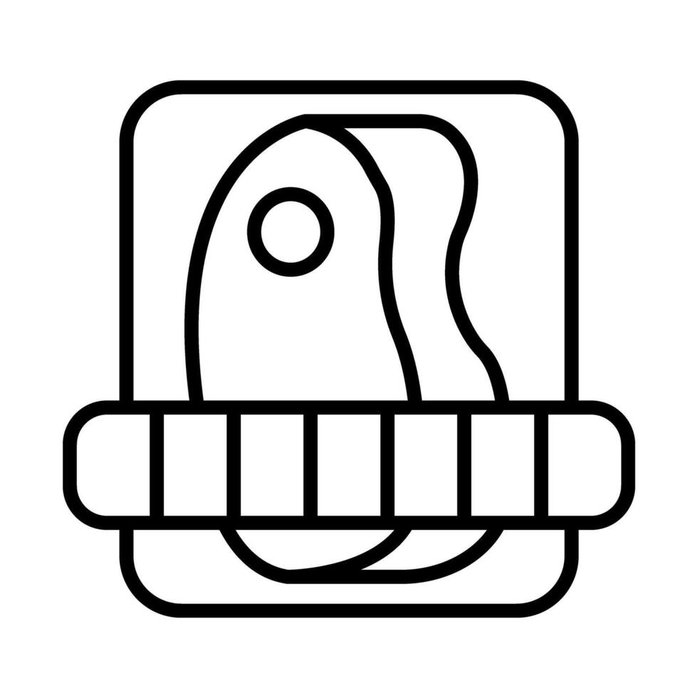 Meat Packing Line Icon Design vector