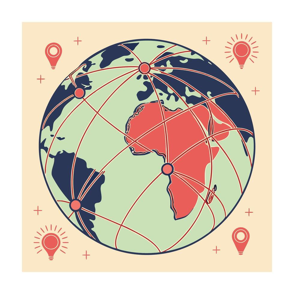Digital Globe Icon illustration vector