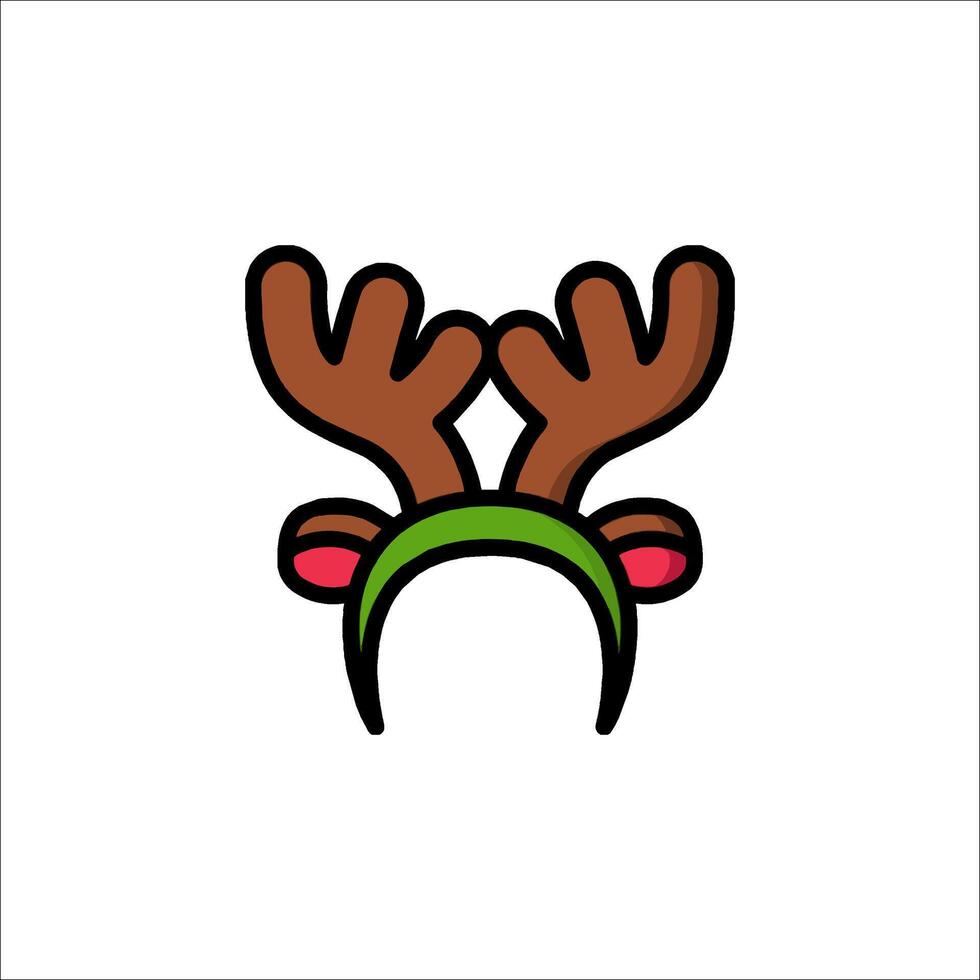 A reindeer head with horns on a white background vector