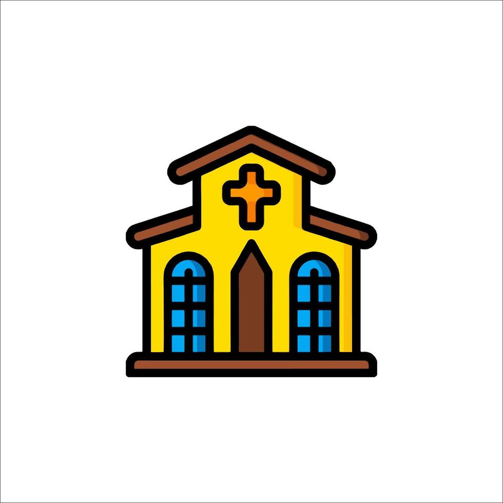 Church icon illustration vector