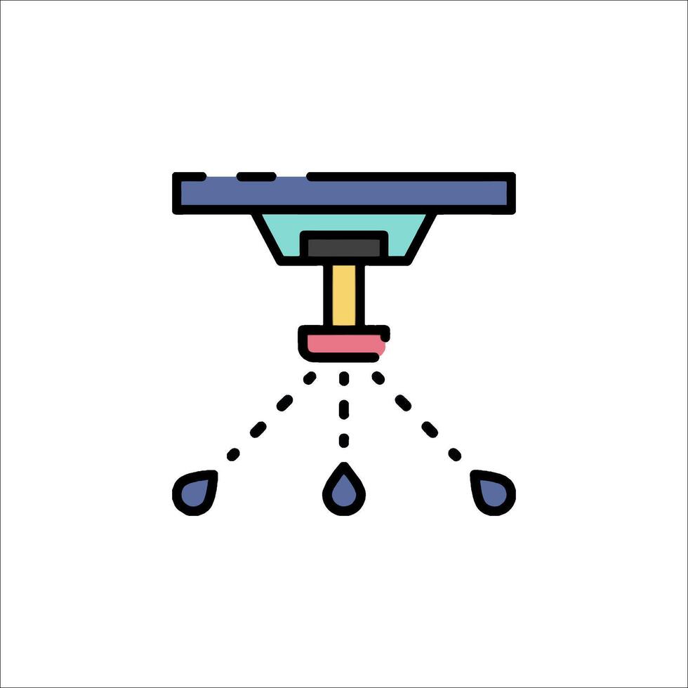 A shower head with water coming out of it vector