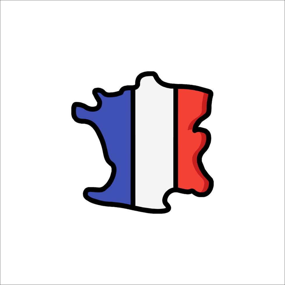 France flag icon on white background vector