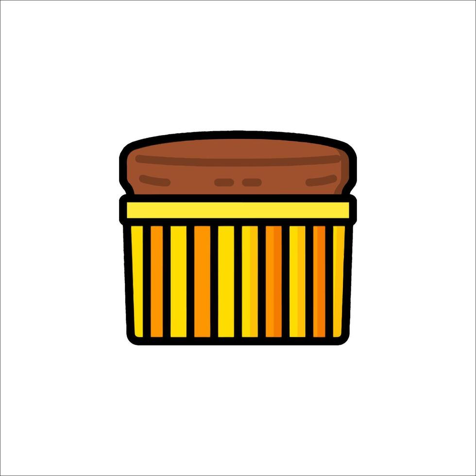 A box with a lid on it with a yellow stripe vector