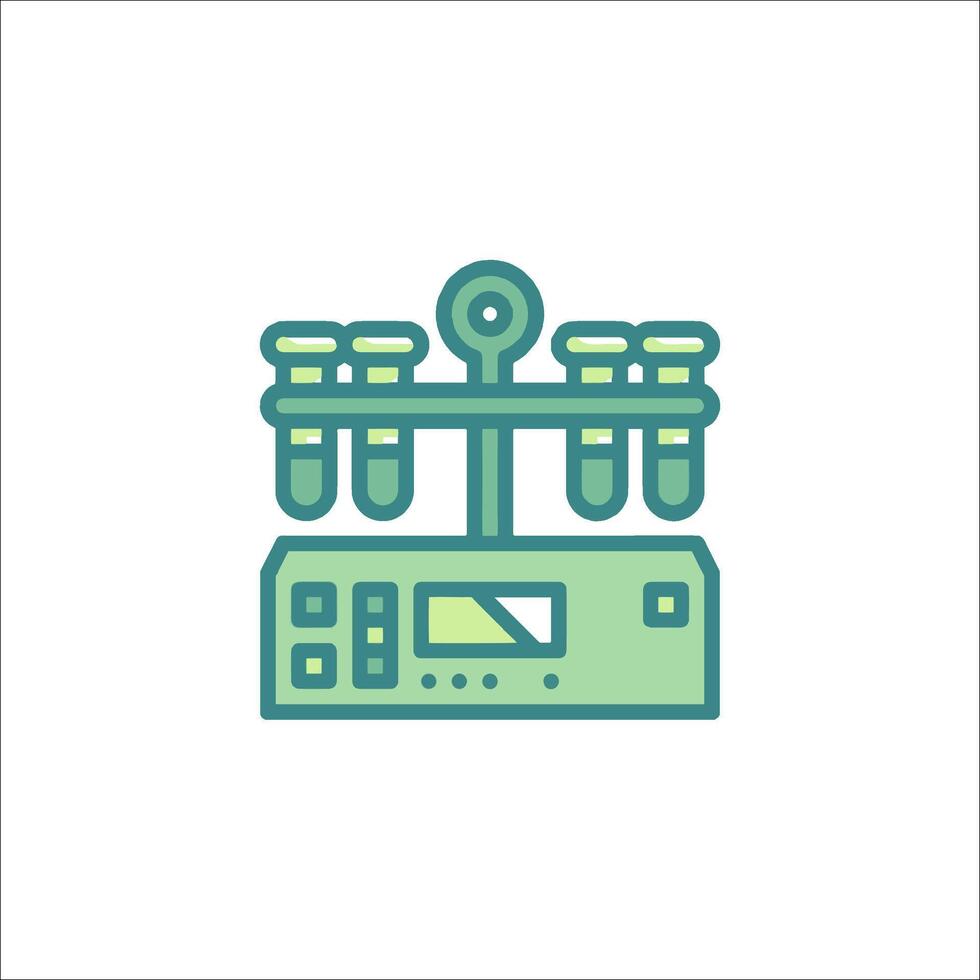 A laboratory machine with four tubes on it vector