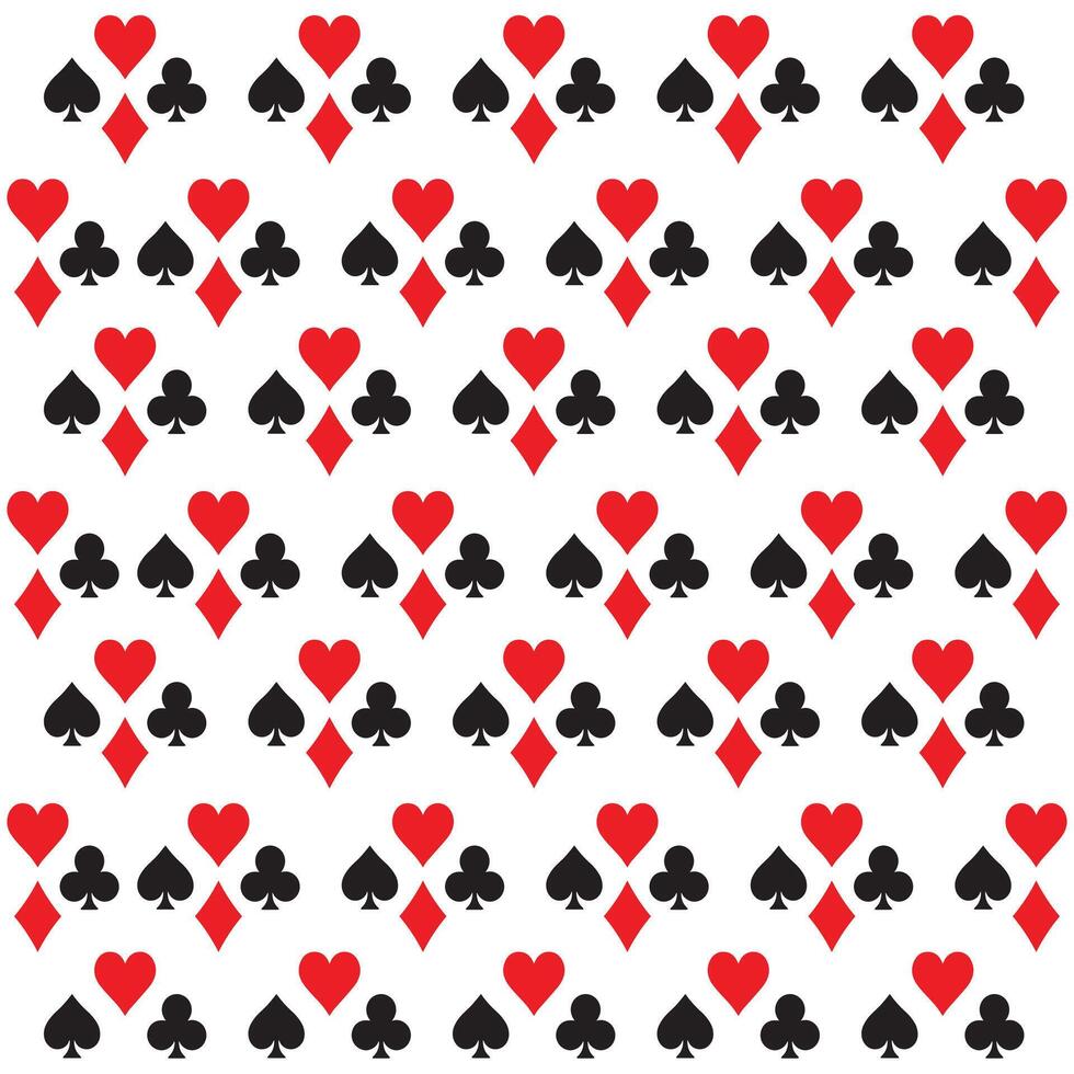 playing card suits signs pattern background vector