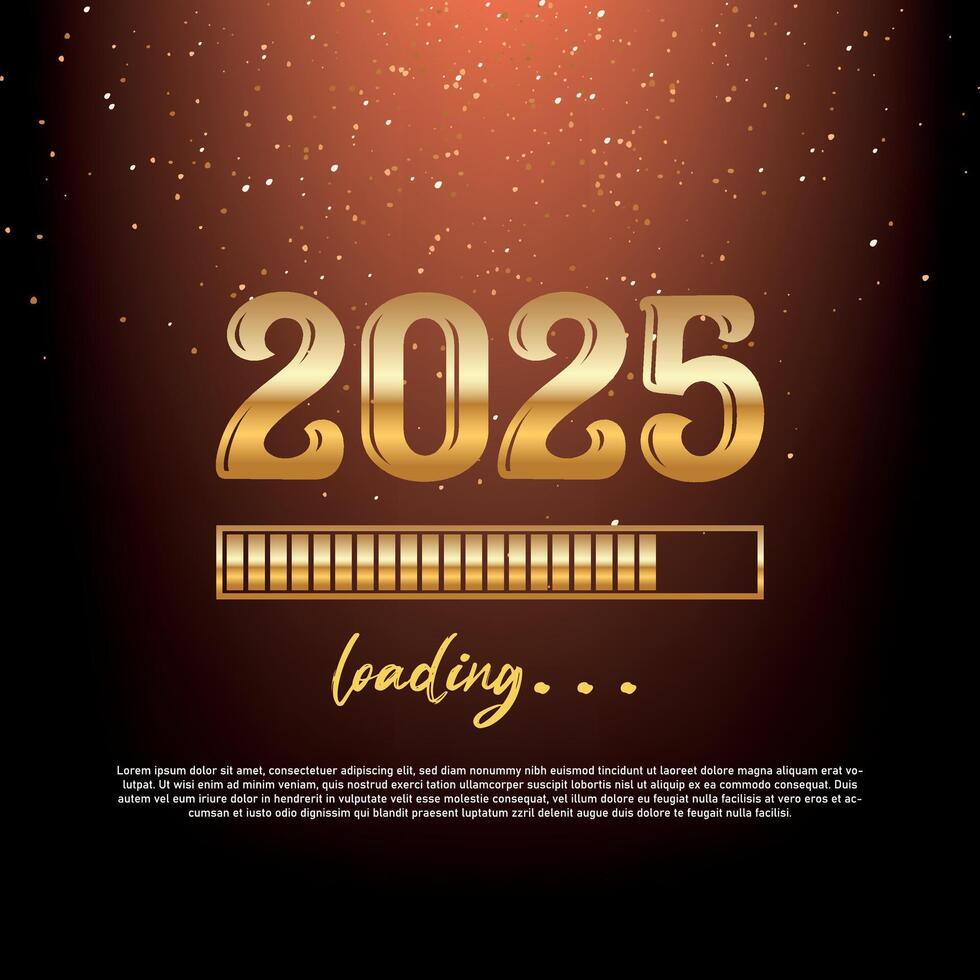 New year 2025 illustration design vector