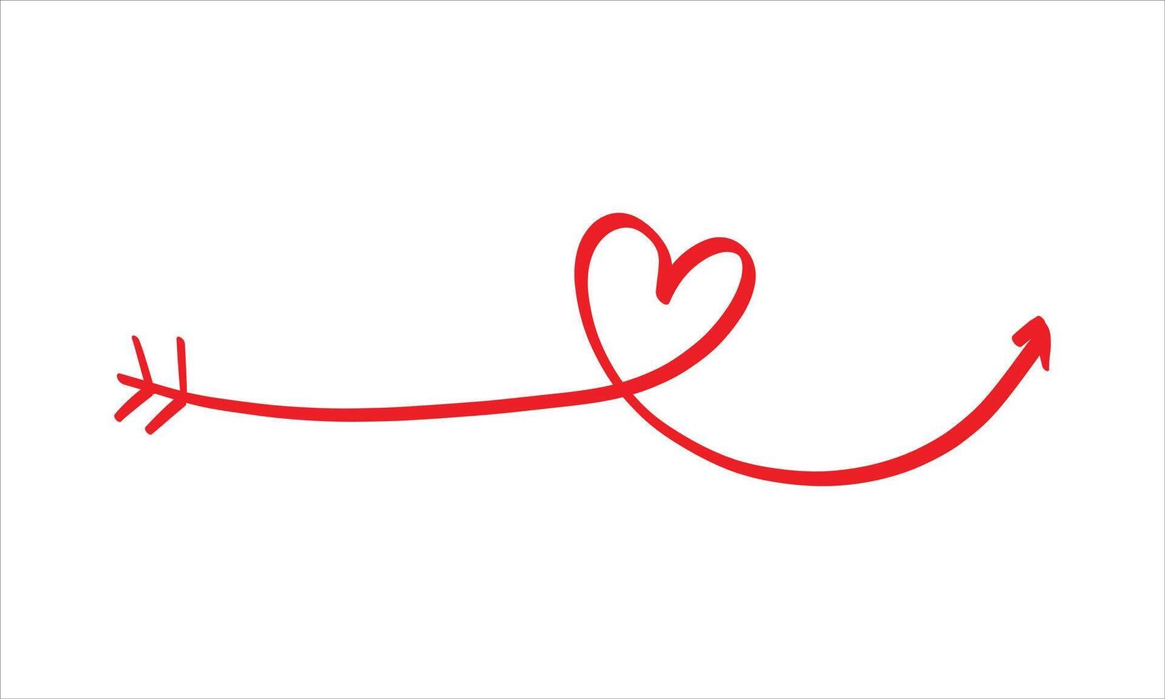 Heart line. Heart and love sign in continuous one line vector