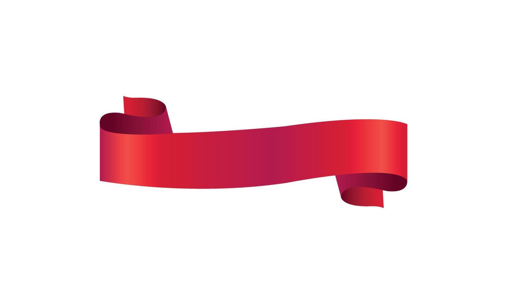 Red ribbon. llustration for your graphic design. vector