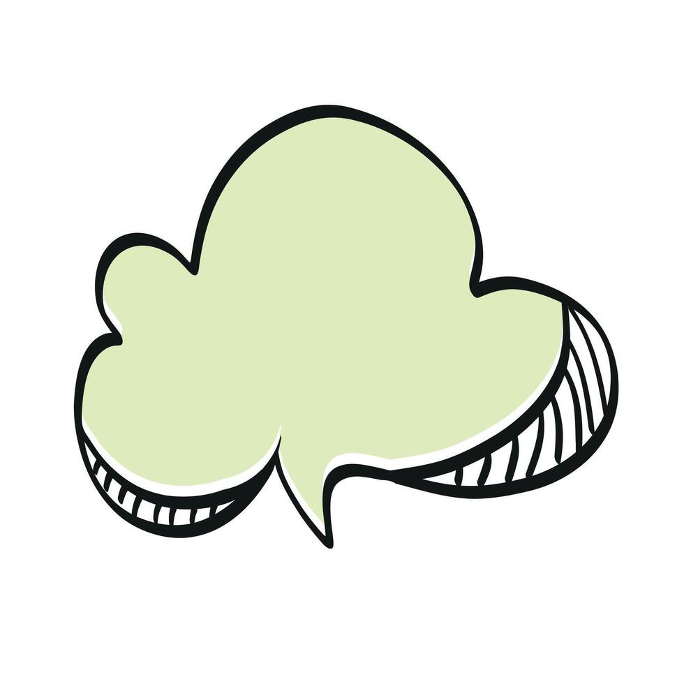 freehand drawn cartoon speech bubble, drawn cartoon cloud speech bubble vector