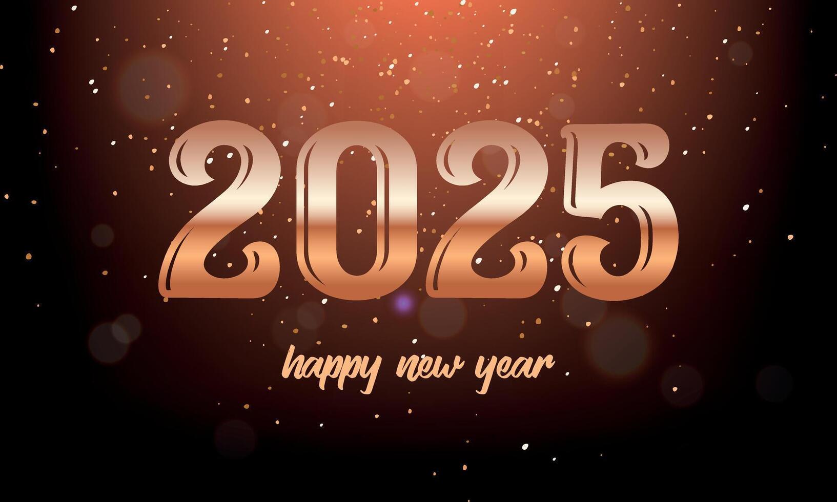 New year 2025 with sparkle particles illustration design vector