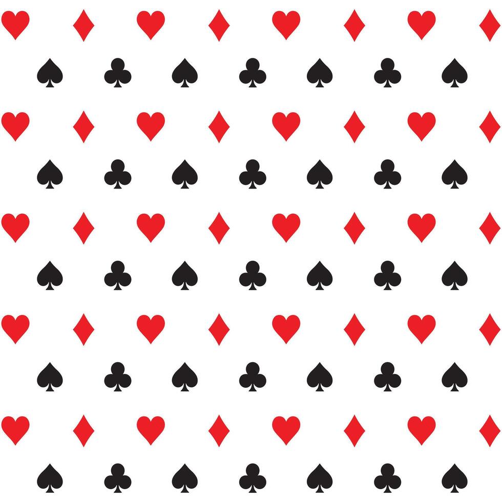 playing card suits signs pattern background. vector