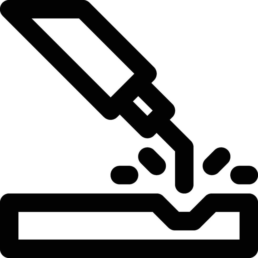 Metal Fabrication Outline Icon vector