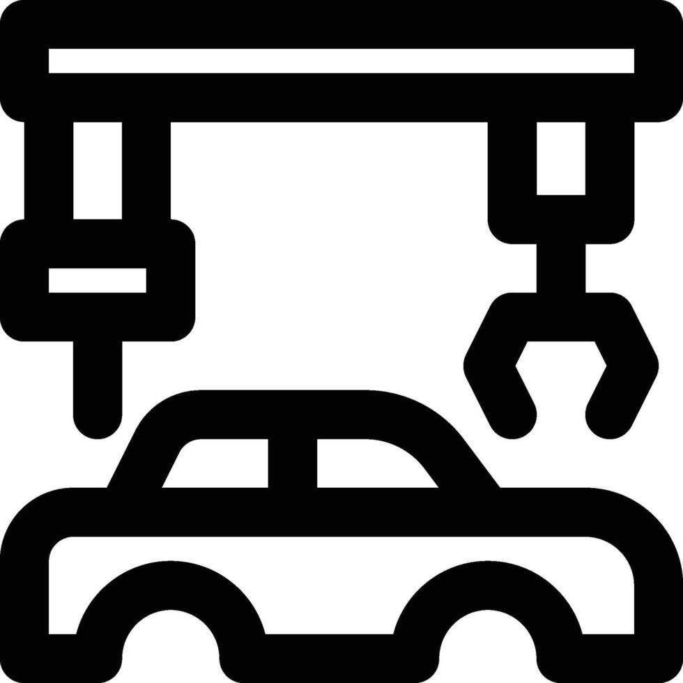 Car Manufacturing Outline Icon vector