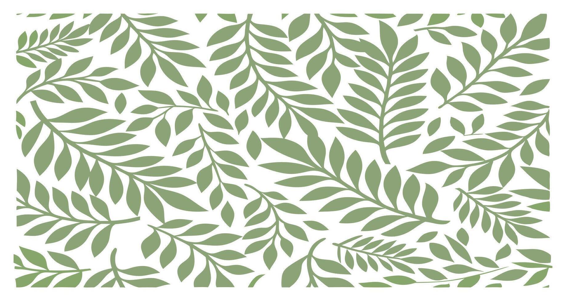 Nature-Inspired Leaf Pattern on White Background vector