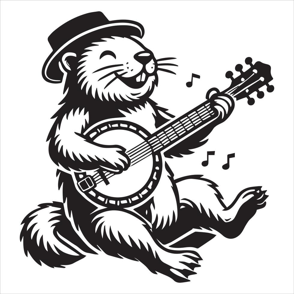 Early Spring Surprise with a Comically Surprised Groundhog vector