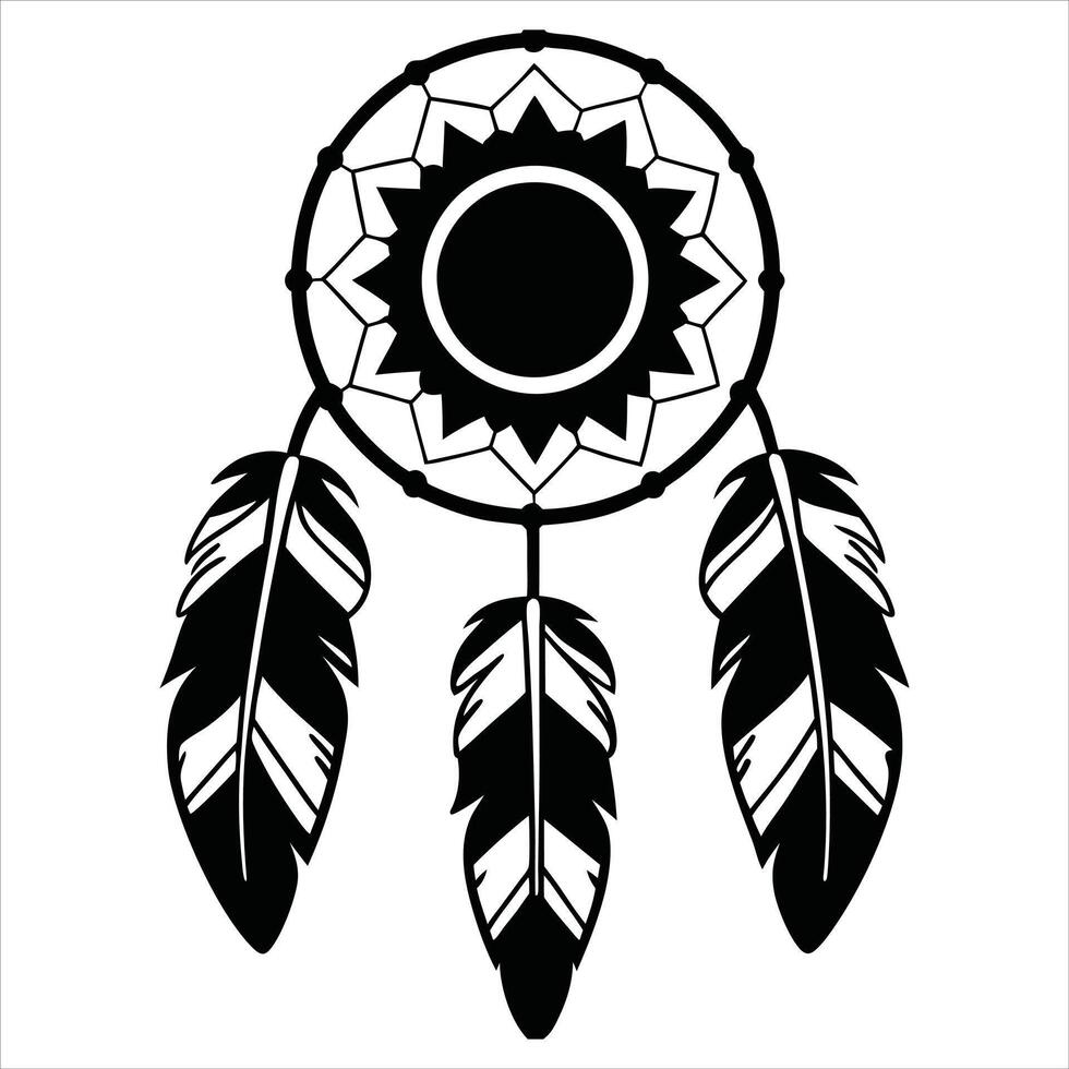 Native Dream Catcher in Twilight vector