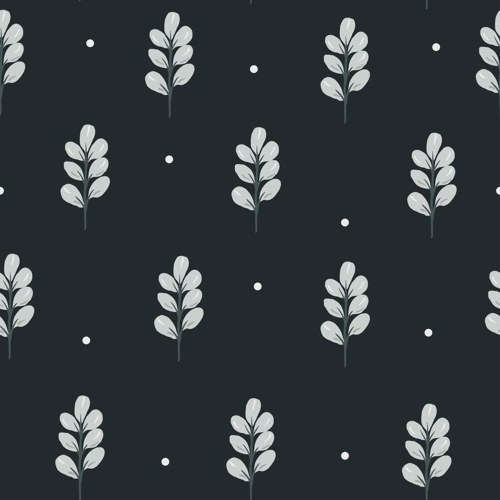 hand drawn leave pattern for textile and background vector