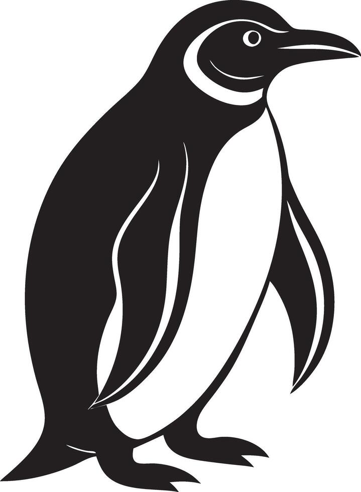 a penguin is standing in front of a white background vector