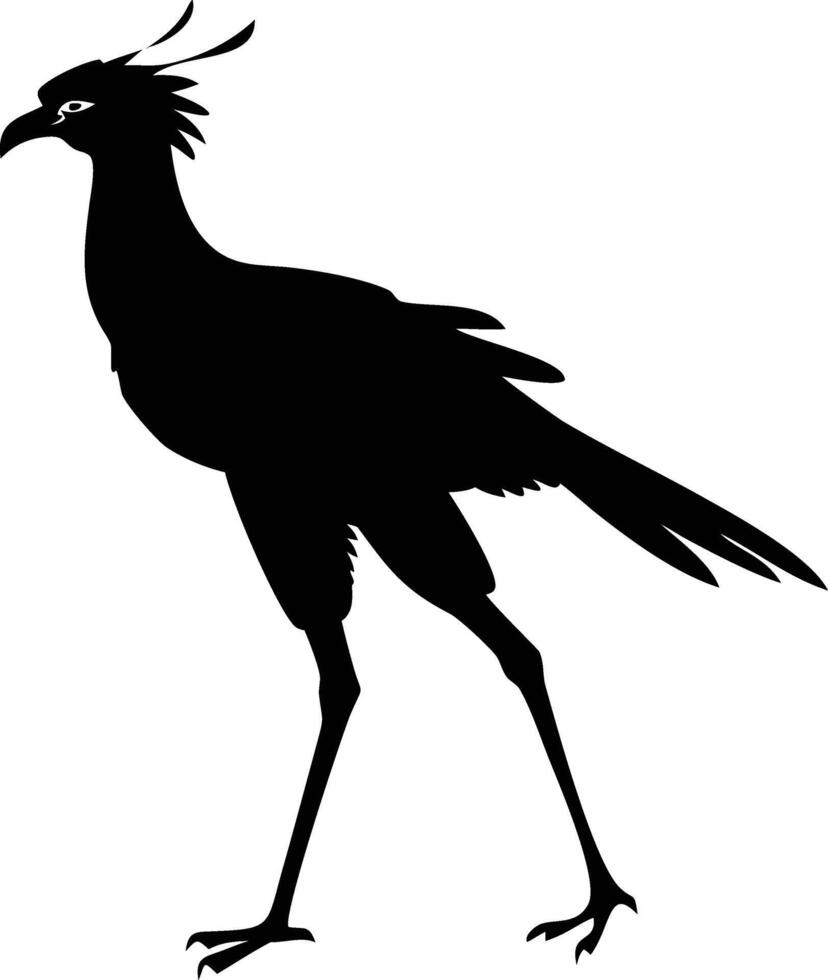 Walking secretary bird silhouette design vector