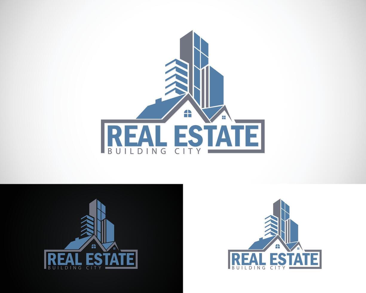 real estate logo design concept business building city construction vector