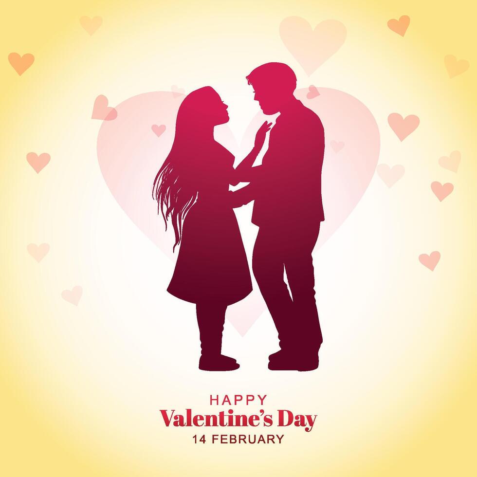 Happy valentines day creative concept 14 february celebration card background vector