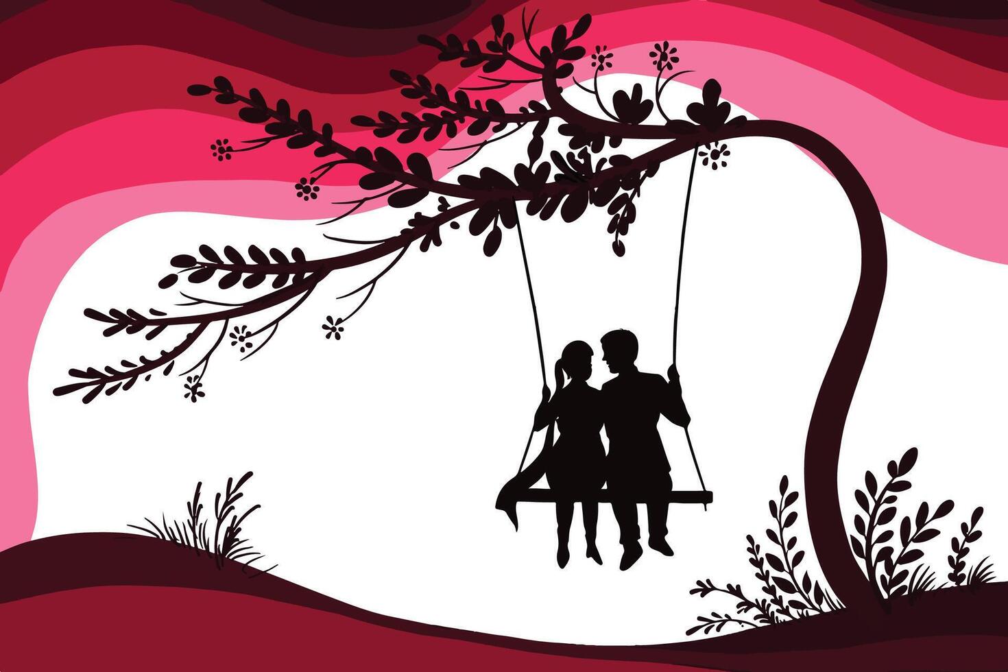 Happy valentines day celebration card design vector
