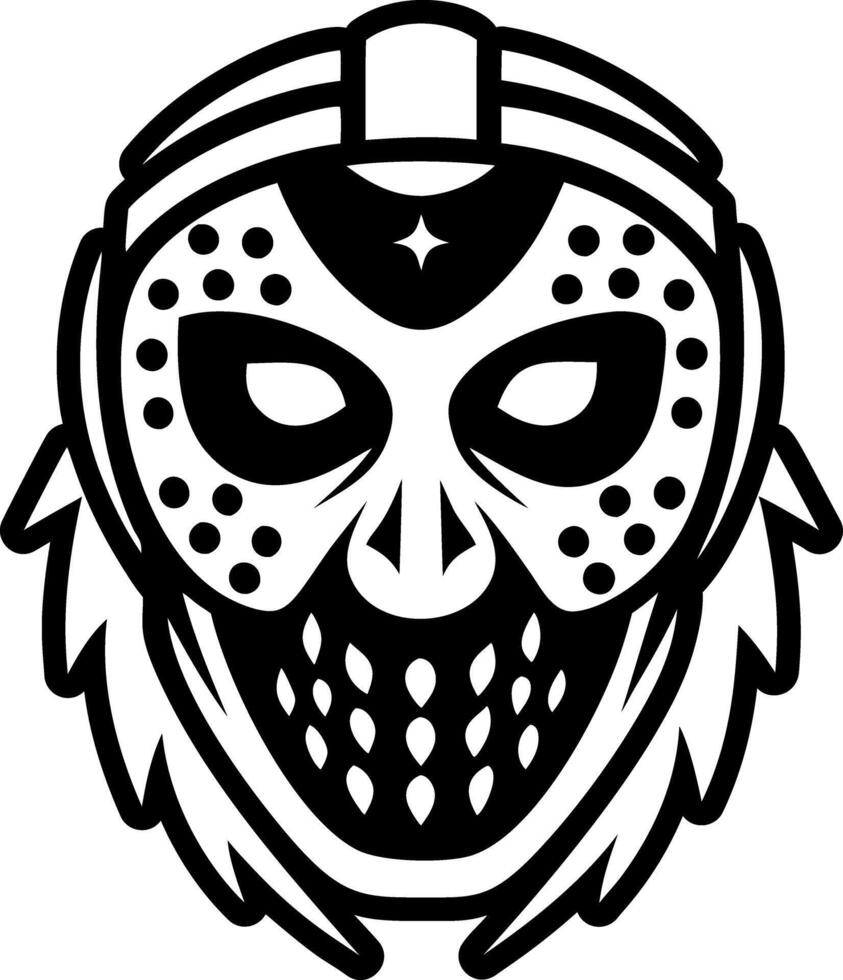 A solid style icon of eerie mask symbol vector