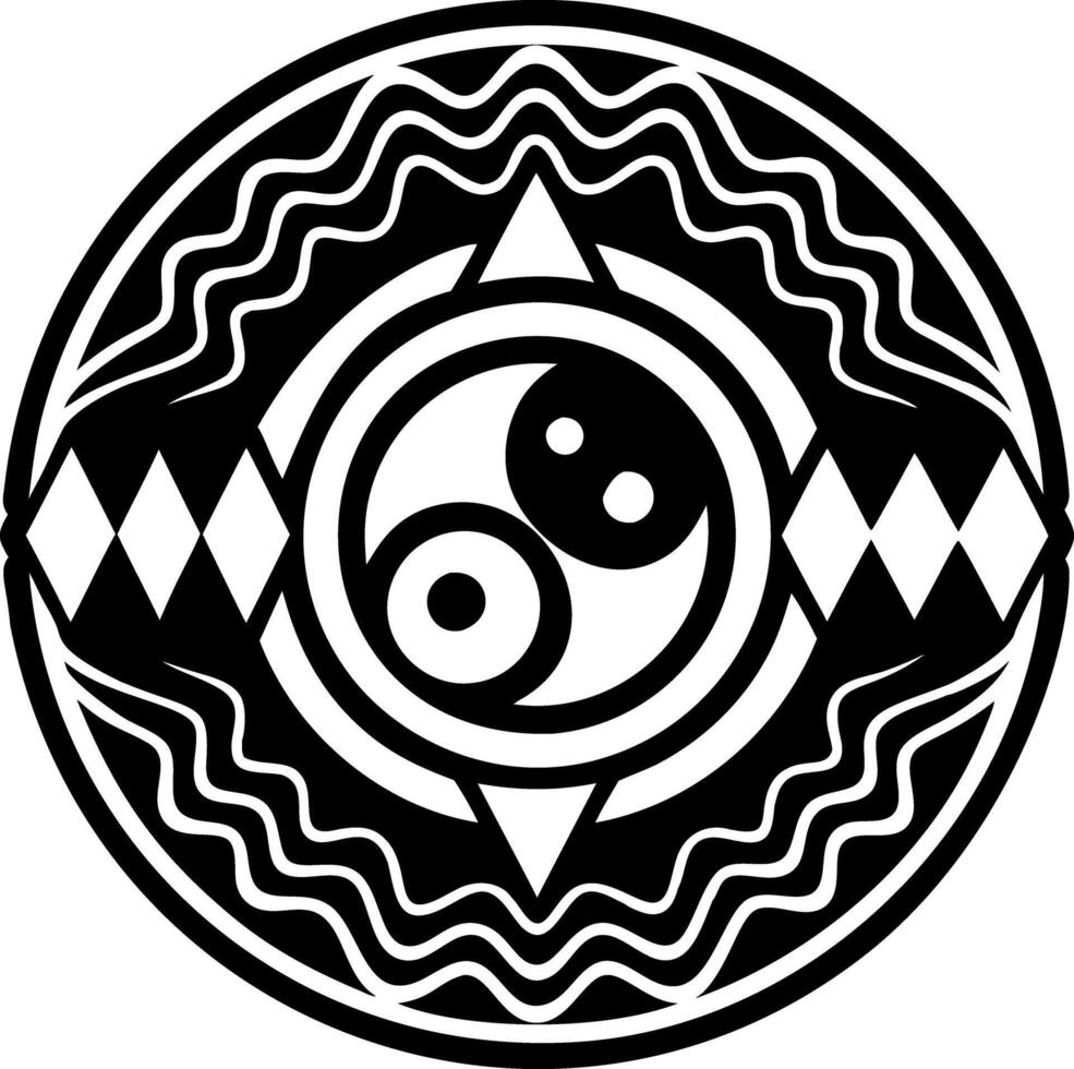 A solid style icon of psychic waves symbol vector