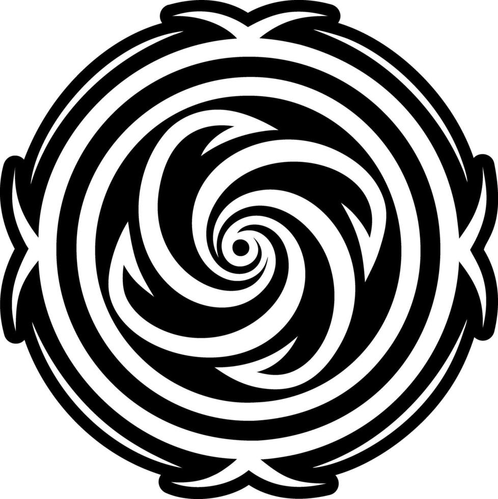 Swirl symbol icon in solid style vector