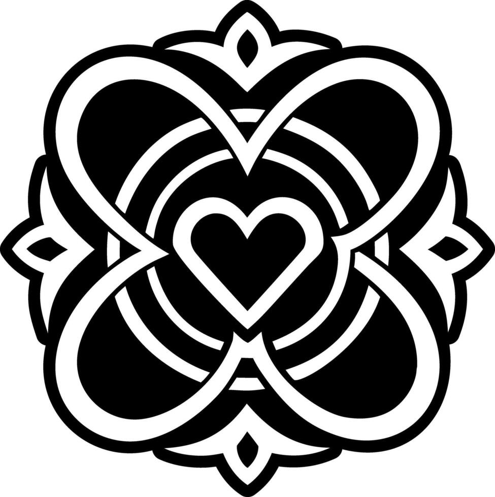 Love symbol icon in solid style vector